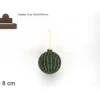 Pallina Sfera Di Vetro 8Cm Verde Opaca Per Albero Di Natale 1Pz