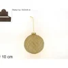 Pallina Sfera Di Vetro Decorata Oro O10Cm Per Albero Di Natale 1Pz