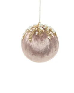 Pallina Sfera Di Vetro Decorata 100M Malva Per Albero Di Natale