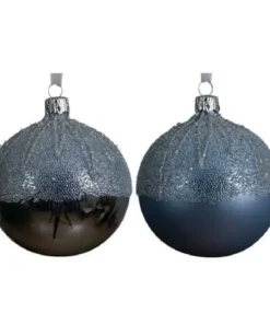 Pallina Sfera Di Vetro Decorata A Mano Per Albero Di Natale