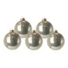 Pallina Sfera Di Vetro Liscia Platino 60Mm Box 36Pz Per Albero Di Natale