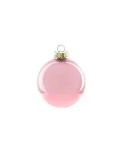 Pallina Sfera Di Vetro Liscia 150Mm Rosa Per Albero Di Natale 1Pz