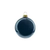Pallina Sfera Di Vetro Liscia 100Mm Blu Per Albero Di Natale