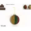 Pallina Sfera Di Vetro O10Cm Multicolor Per Albero Di Natale 1 Pz