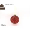 Pallina Sfera Di Vetro Rossa O10Cm Per Albero Di Natale 1Pz