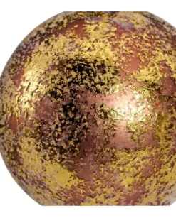 Pallina Sfera In Vetro Decorata Con Finitura In Oro