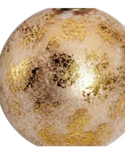 Pallina Sfera In Vetro Decorata Con Finitura In Oro