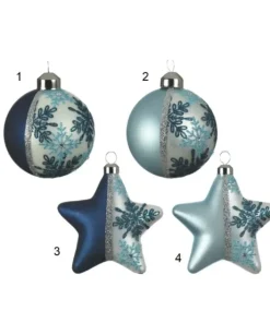 Pallina Sfera Ornamento Da Albero In Vetro 8 Cm