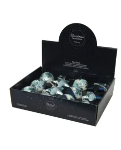 Pallina Sfera Ornamento Da Albero In Vetro 8 Cm