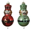 Palline Di Vetro Decorate Schiaccianoci H12Cm Per Albero Di Natale 1Pz