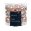 Palline In Vetro Per Albero, Mix Opaco Colore Rosa Cipria Dimensioni (Cm) 2.5Cm24 Pz