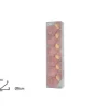 Palline Sfere Bambolina Con Pelliccia Rosa Per Albero Di Natale 6 Cm 6 Pz