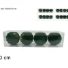 Palline Sfere Di Plastica Verde Floccate O10Cm Per Albero Di Natale 4Pz
