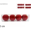 Palline Sfere Rosse O10Cm Floccate 4Pz