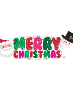 Palloncino Mylar Festone Merry Christimas 104X40Cm