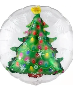Palloncino Mylar Insider Con Albero Di Natale 60X60Cm