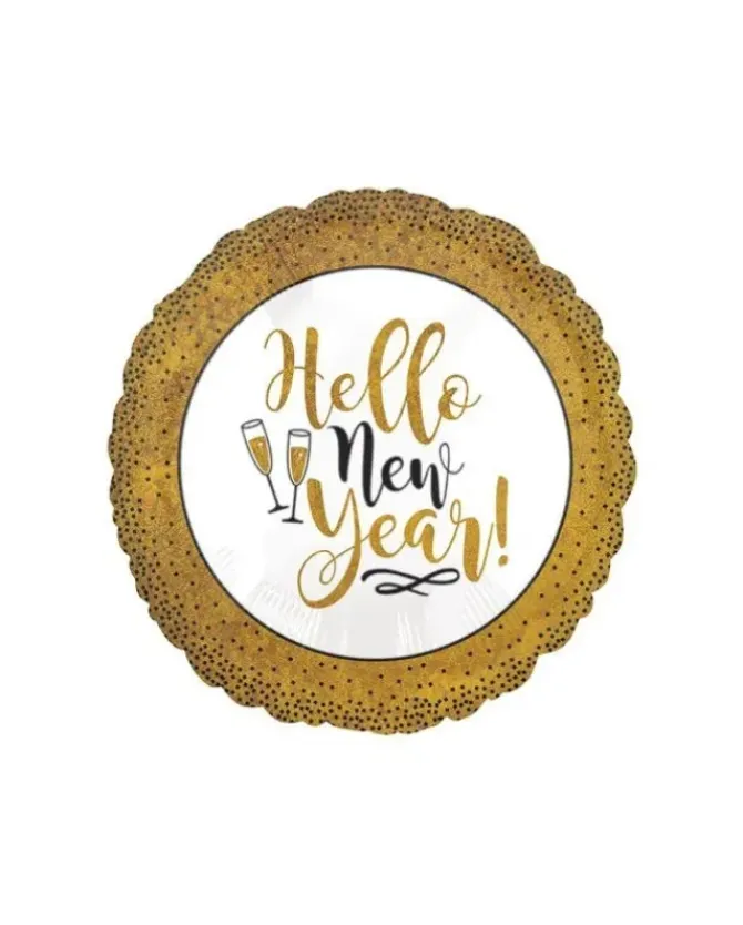 Palloncino Mylar Oro Glitter Happy New Years