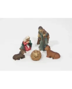 Pastori Statuine Nativita 3,5 Cm Di Resina Per Presepe