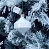 Pendente Di Vetro Bianco 80Mm 1Pz Per Albero Di Natale
