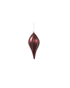 Pendente Di Vetro 20Cm Burgundy Per Albero Di Natale