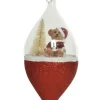 Pendente Di Vetro Decorato H15Cm Per Albero Di Natale 1Pz