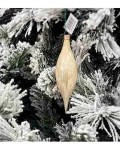 Pendente Di Vetro Oro 4Cm 1Pz Per Albero Di Natale
