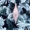Pendente Di Vetro Rosa 4Cm 1Pz Per Albero Di Natale