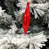 Pendente Di Vetro Rosso 3Cm 1Pz Per Albero Di Natale