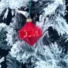 Pendente Di Vetro Rosso 80Mm 1Pz Per Albero Di Natale