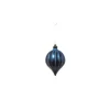 Pendente Tondo Di Vetro 15Cm Blu Per Albero Di Natale