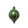 Pendente Tondo Di Vetro 15Cm Verde Per Albero Di Natale