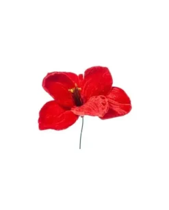 Pick Amarillys Deluxe Velvet 23Cm Rosso Per Decorazione Di Natale
