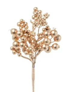 Pick Bacce 20Cm Oro Per Decorazioni Natalizie