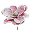 Pick Magnolia Innevata 24Cm Burgundy Per Decorazioni