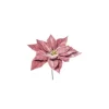 Pick Poinsettia Deluxe Velvet 19Cm Malva Per Decorazioni Natalizie