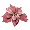 Pick Poinsettia Deluxe Velvet 20Cm Malva 20Cm Per Decorazioni Natalizie