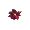 Pick Poinsettia Deluxe Velvet 19Cm Burgundy Per Decorazioni Natalizie
