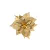 Pick Poinsettia Glamour 21Cm Oro Per Decorazioni Di Natale