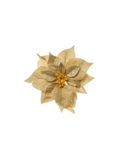 Pick Poinsettia Glamour 21Cm Oro Per Decorazioni Di Natale