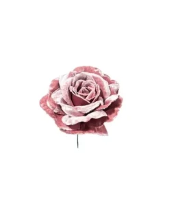 Pick Rosa Malva Deluxe Velvet In Pvc 17 Cm Rosa Per Decorazioni Natalizie
