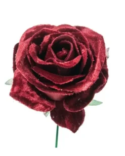 Pick Rosino Deluxe Velvet 16Cm Burgundy Per Decorazioni Natalizie