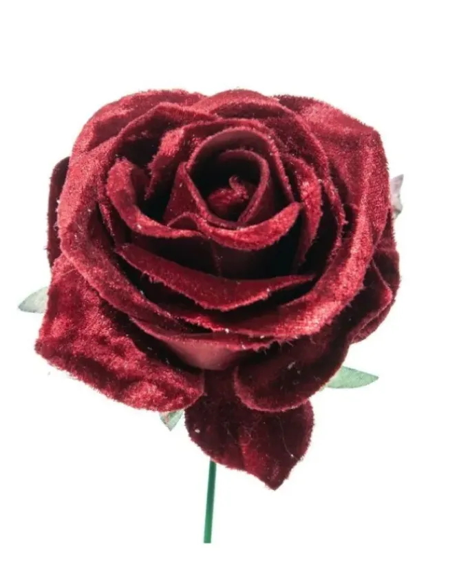 Pick Rosino Deluxe Velvet 16Cm Burgundy Per Decorazioni Natalizie