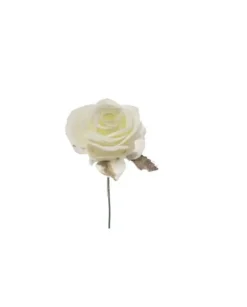 Pick Rosino Innevato 16Cm Bianco Per Decorazioni Natalizie