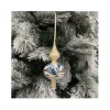 Puntale Di Vetro Decorato A Mano Champagne Per Albero Di Natale