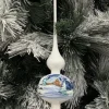 Puntale Di Vetro Decorato A Mano Per Albero Di Natale