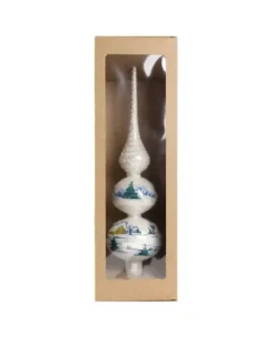 Puntale Di Vetro Decorato A Mano Per Albero Di Natale