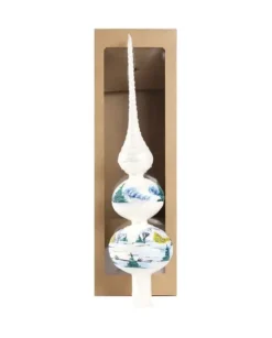 Puntale Di Vetro Decorato A Mano Per Albero Di Natale