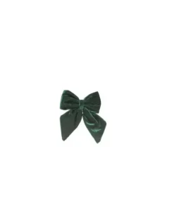 Puntale Fiocco Di Velluto Verde 13X15Cm Per Decorazione Albero Di Natale