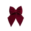 Puntale Fiocco Di Velluto 40X40Cm Burgundy Per Albero Di Natale E Addobbo
