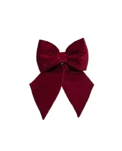 Puntale Fiocco Di Velluto 40X40Cm Burgundy Per Albero Di Natale E Addobbo